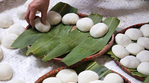 Bánh bạc đầu được sử dụng trong lễ tết. Ảnh: Báo Ảnh Dân tộc và Miền núi.